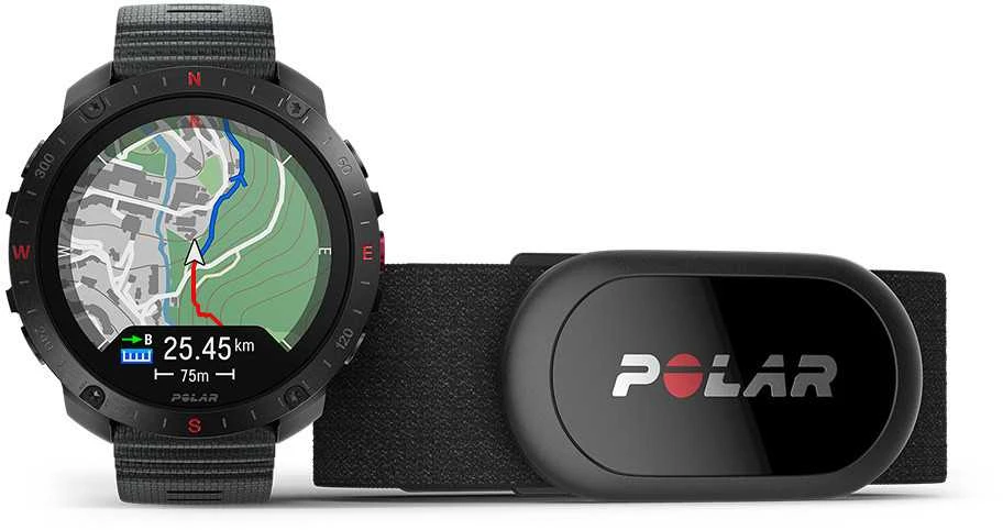 Išmanusis laikrodis Polar Grit X2 Pro su širdies ritmo matavimo diržu, Juodas