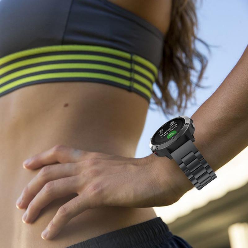 Tech-Protect Bransoleta STAINLESS GARMIN FENIX 5 / 6 / 6 PRO / 7 Juodas (Pažeista pakuotė)
