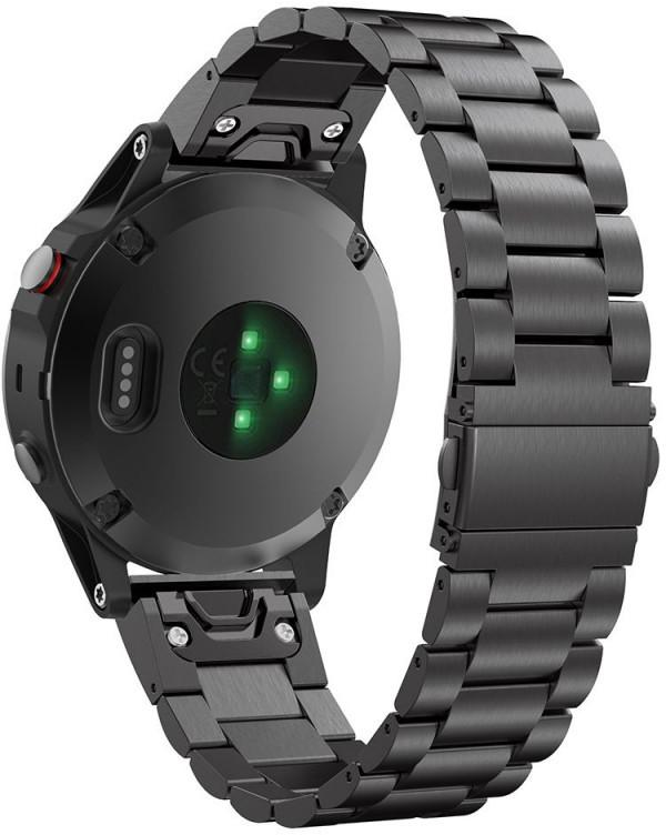Tech-Protect Bransoleta STAINLESS GARMIN FENIX 5 / 6 / 6 PRO / 7 Juodas (Pažeista pakuotė)