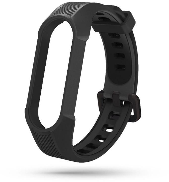 Išmaniosios apyrankės Xiaomi Mi Band 5/6/7 dirželis, Juodos spalvos