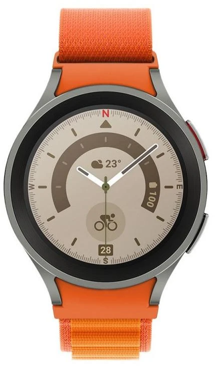 Išmaniojo laikrodžio Samsung Galaxy 4/5/5 Pro dirželis, Oranžinės spalvos, 40/42/44/45/46mm