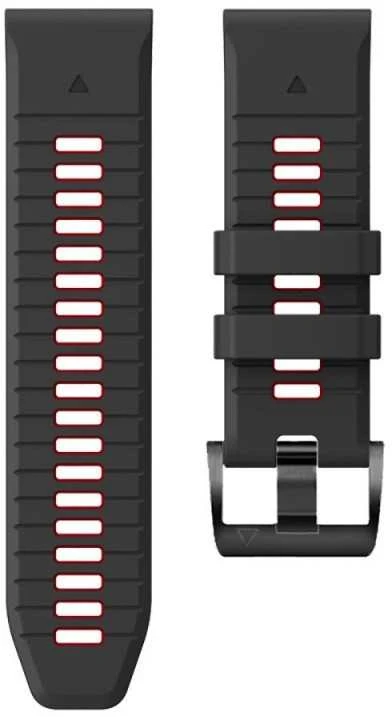 Išmaniojo laikrodžio dirželis Tech-Protect, skirtas Garmin Fenix 3/5X/3HR/5X Plus/6X/6X Pro/7X, Juodos ir raudonos spalvų