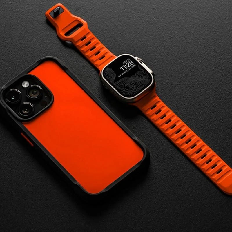 Išmanusis laikrodis „Tech-Protect“ laikrodžio dirželis „IconBand Line Apple Watch 38/40/41mm“, oranžinis
