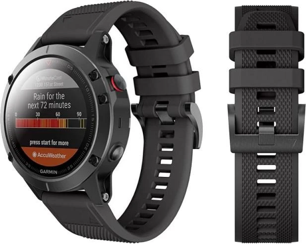 Išmaniojo laikrodžio Garmin Fenix 5 dirželis, Juodos spalvos, 22mm