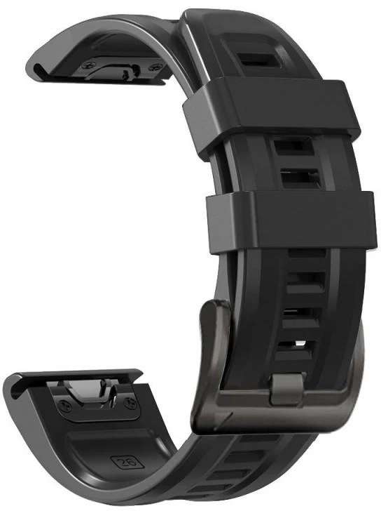 Išmaniojo laikrodžio Garmin Fenix 3/5X/5X PLUS/6 Pro/6X/7X dirželis, Juodos spalvos