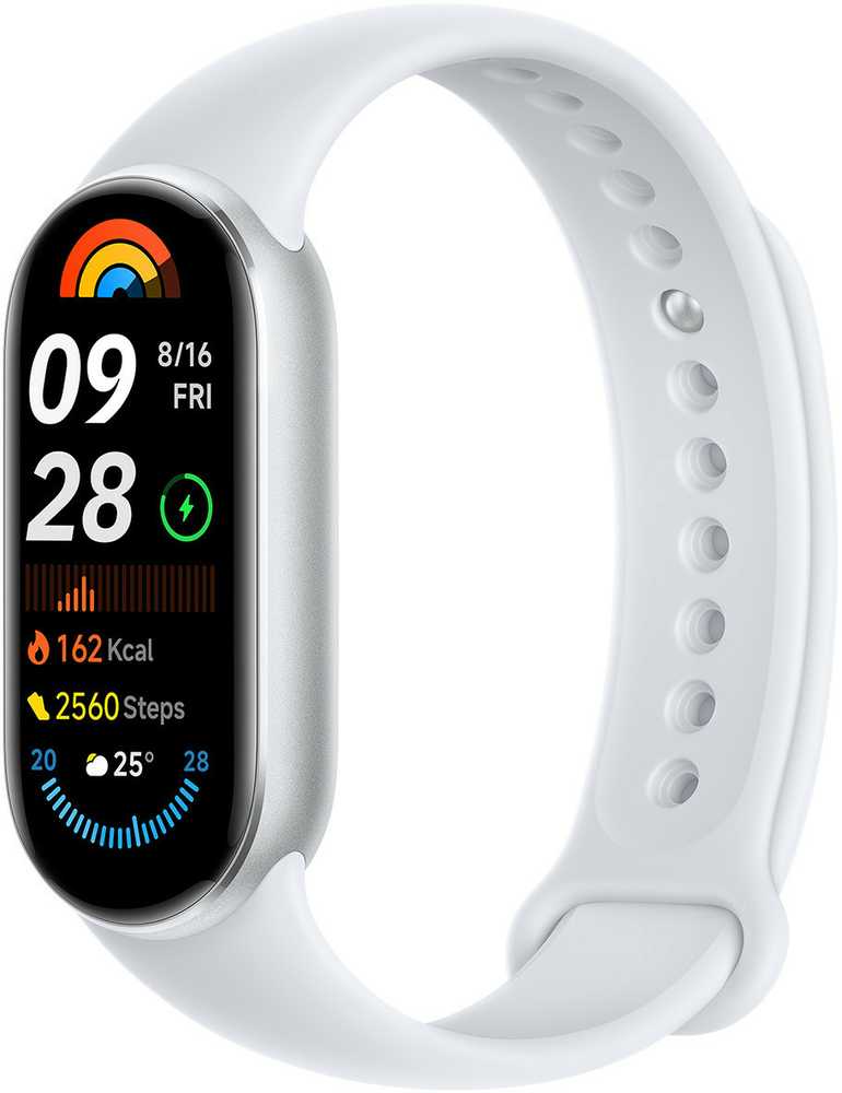 Išmanioji apyrankė Xiaomi Smart Band 9,  sidabrinės spalvos