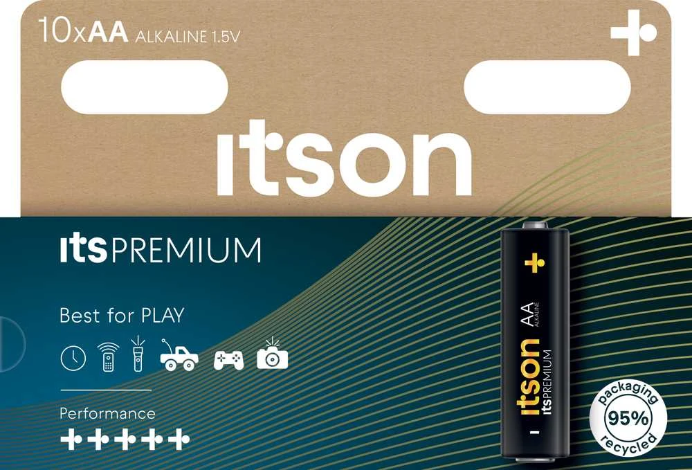 Itson AA šarminės baterijos, 10 vienetų pakuotė