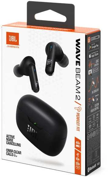 JBL Wave Beam 2 TWS ausinės juodos spalvos