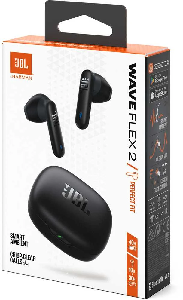 Ausinės JBL Wave Flex 2 TWS Bluetooth Belaidės In-Ear Earbuds Juodas EU