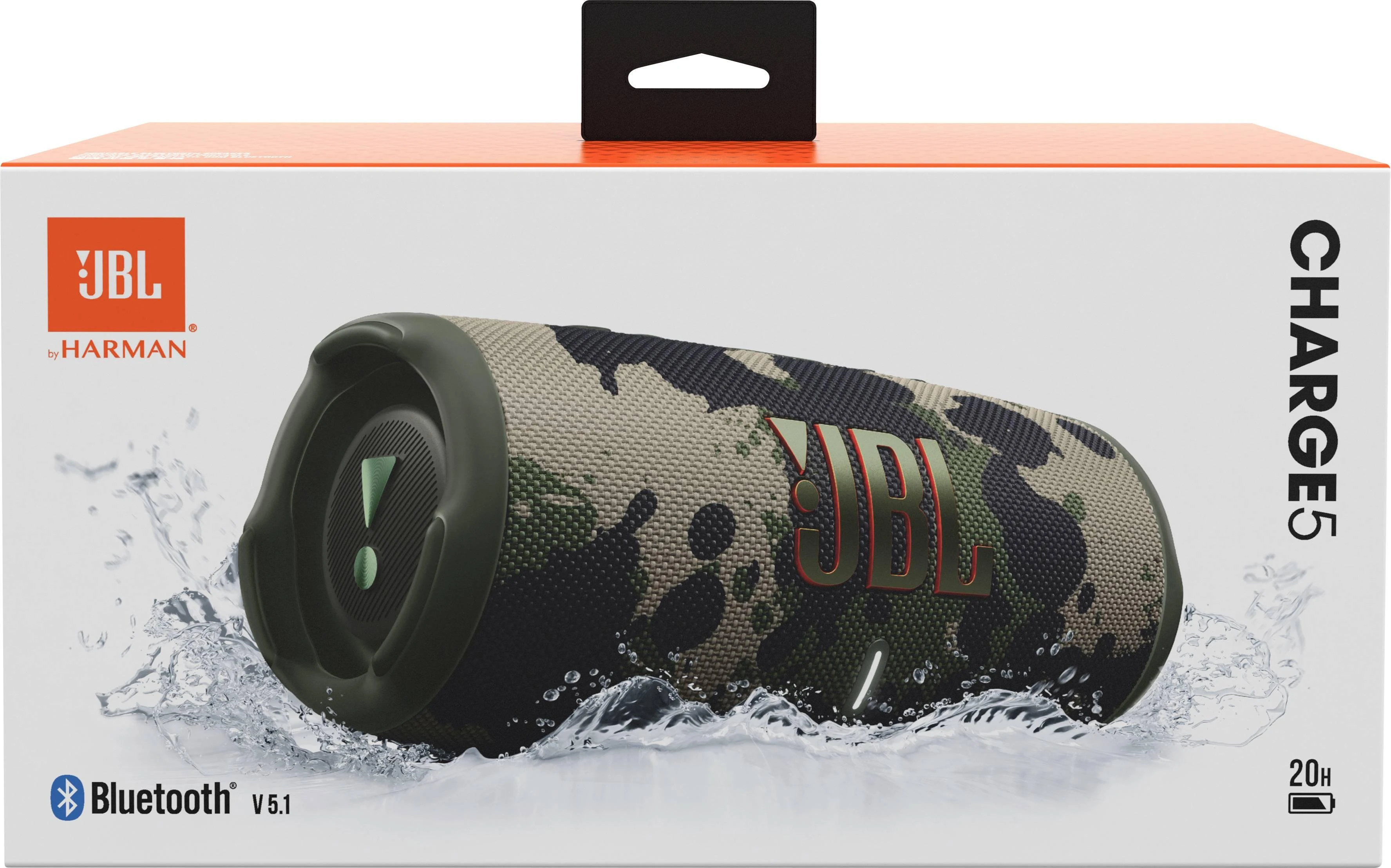 JBL Charge 5 nešiojama kolonėlė, Kamufliažinės spalvos