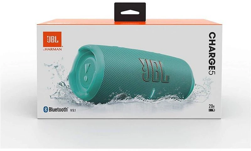 JBL Charge 5 nešiojama kolonėlė, Žalsvai mėlynos spalvos