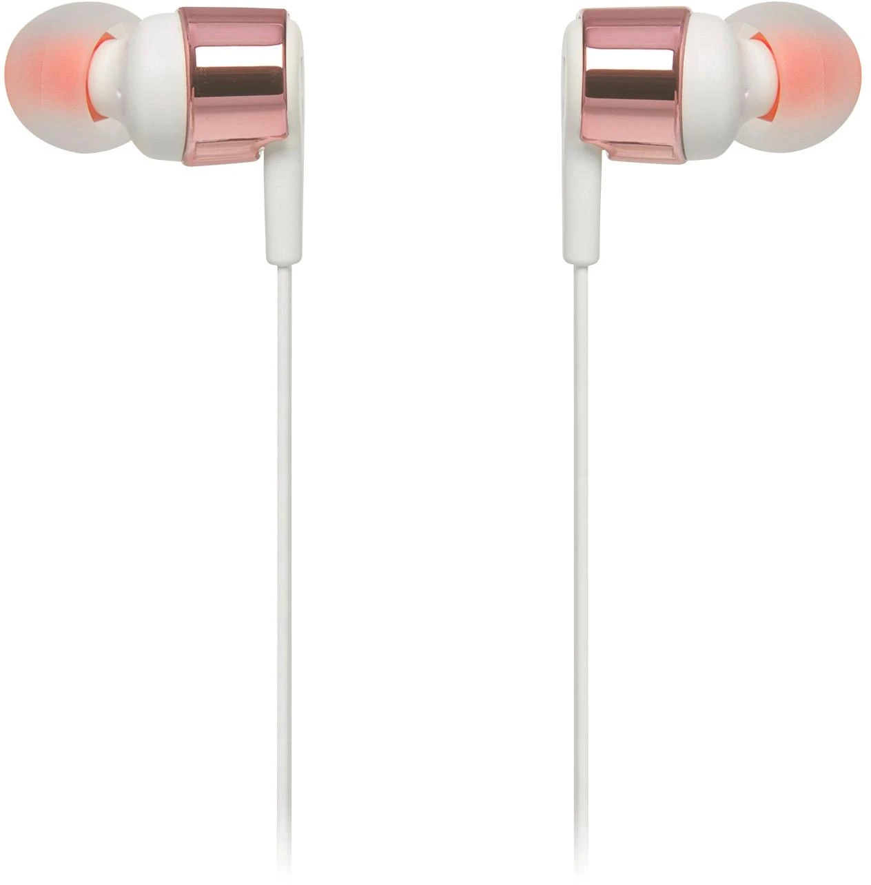 JBL T210 ausinės su rožinio aukso detalėmis