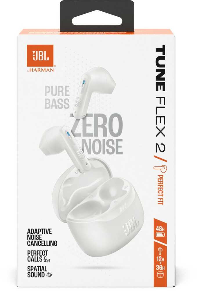 JBL TUNE Flex 2 TWS ausinės, Baltos spalvos