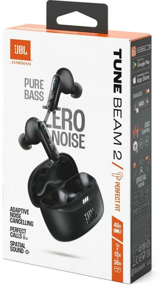 JBL Tune Beam 2 TWS ausinės, Juodos spalvos