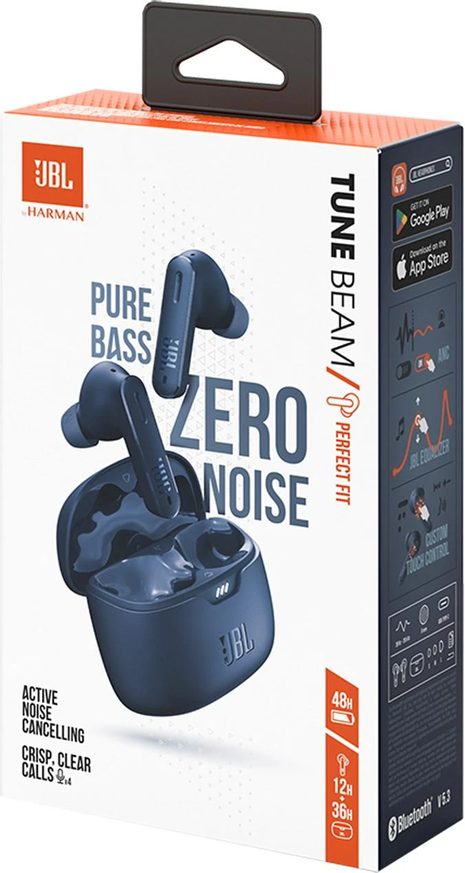 JBL Tune Beam Belaidės ausinės Earbuds, Bluetooth, Mėlyna