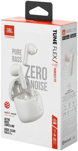 JBL Tune Flex Ausinės, Baltos