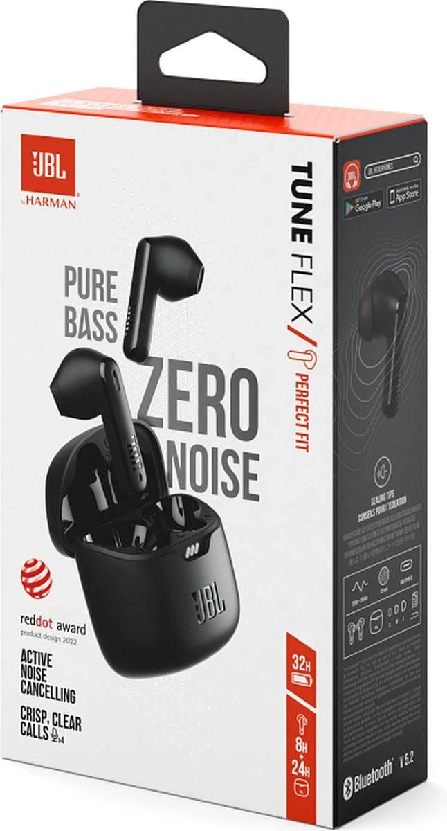 JBL Tune Flex Ausinės, Juodos