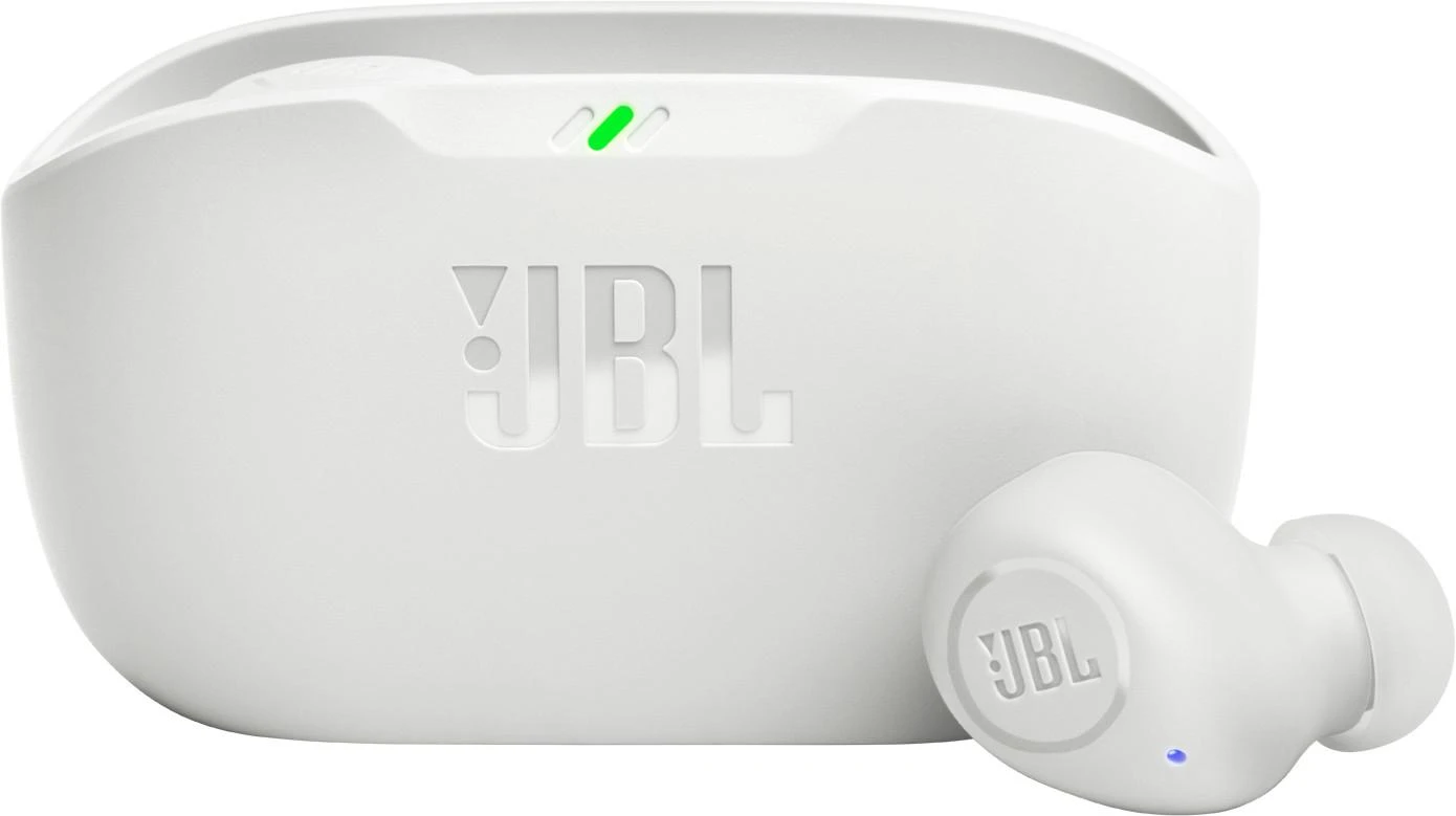 JBL Wave Buds TWS belaidės ausinės, Baltos spalvos
