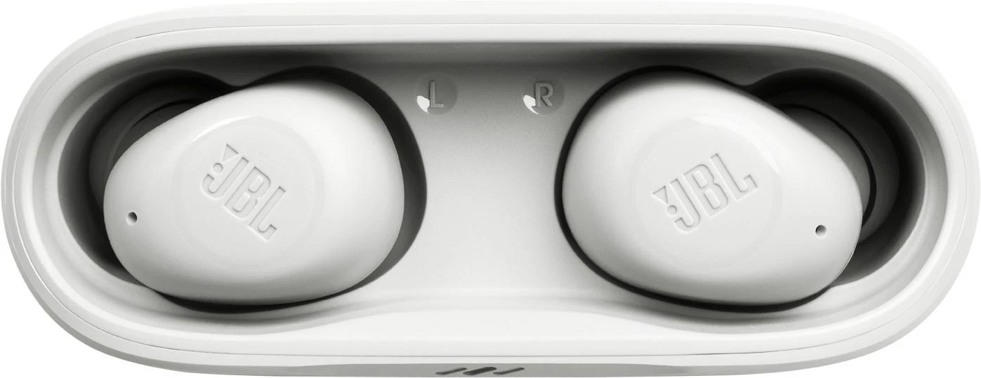 JBL Wave Buds TWS belaidės ausinės, Baltos spalvos