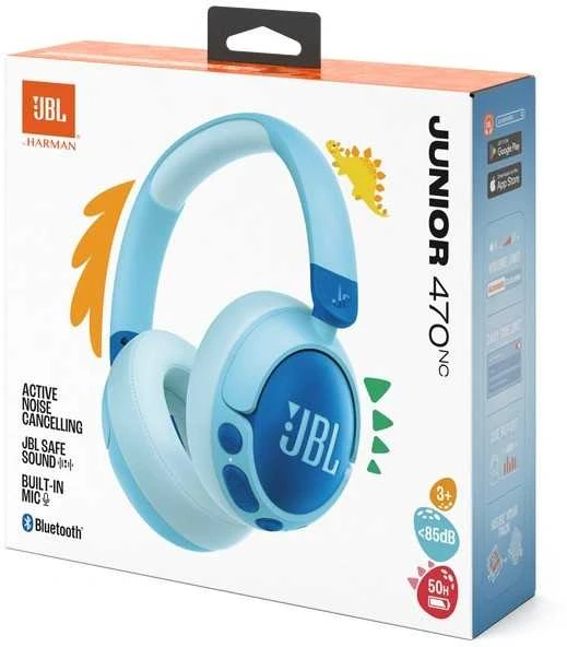 JBL JR470NC Bluetooth Belaidės Ant ausų uždedamos Ausinės skirta Kids Mėlyna EU