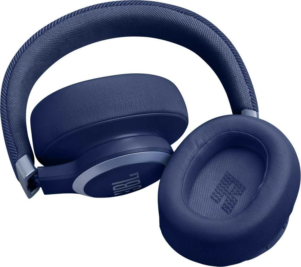 JBL Live 770NC mėlynos su minkštais ausų pagalvėlėmis