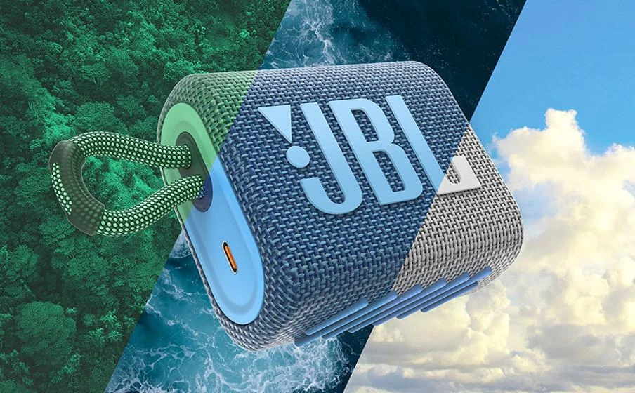 Nešiojama kolonėlė JBL Go 3 Eco, Šviesiai mėlynos spalvos