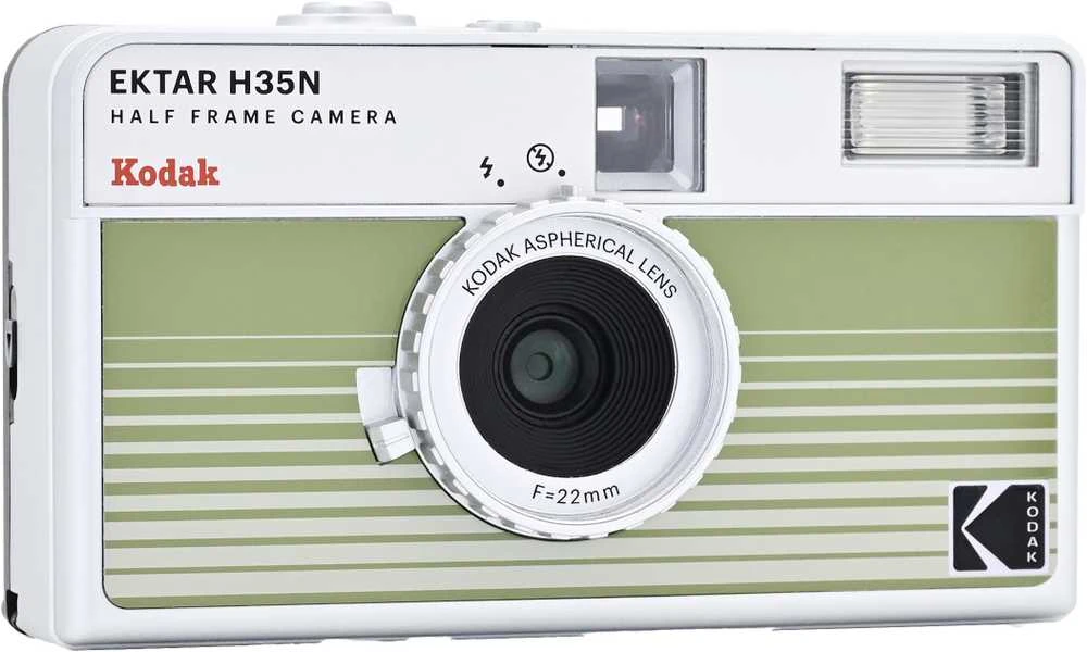 KODAK EKTAR H35N CAMERA STRIPED Žalias