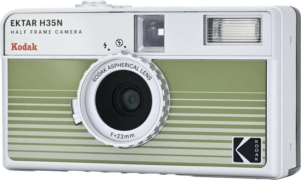 KODAK EKTAR H35N CAMERA STRIPED Žalias
