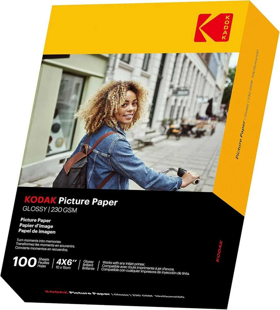 „Kodak“ paveikslėlių popierius 230 g, 11,8 mln., blizgus 4/6 x 100 (9891164)