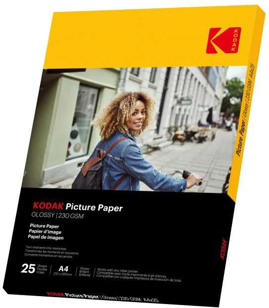 „Kodak“ paveikslėlių popierius 230 g, 11,8 mln. blizgus A4x25 (9891266)