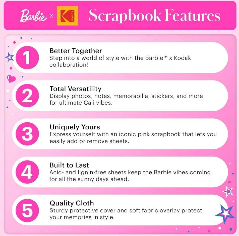 Nuotraukų rėmelis Kodak Barbie scrapbook