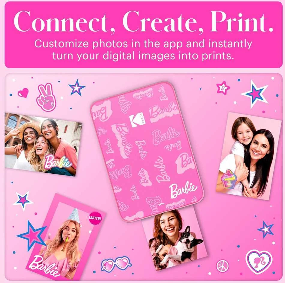 spausdintuvas nuotraukoms Kodak spausdintuvas Bluetooth Do Zdjęć Natychmiastowych Zink / Step Slim Barbie