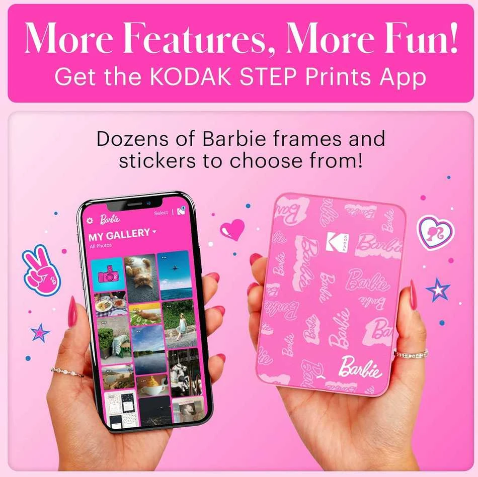 spausdintuvas nuotraukoms Kodak spausdintuvas Bluetooth Do Zdjęć Natychmiastowych Zink / Step Slim Barbie