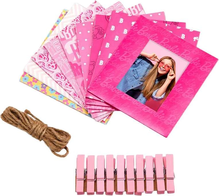 Nuotraukų rėmelis „Kodak Barbie“ rėmelių kvadratėliai, segtukai ir virvelė