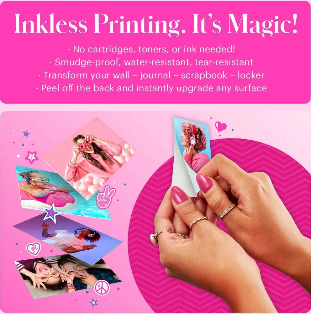 Kodak PRINTOMATIC Barbie Momentinis fotoaparatas, 2x3'', Rožinė