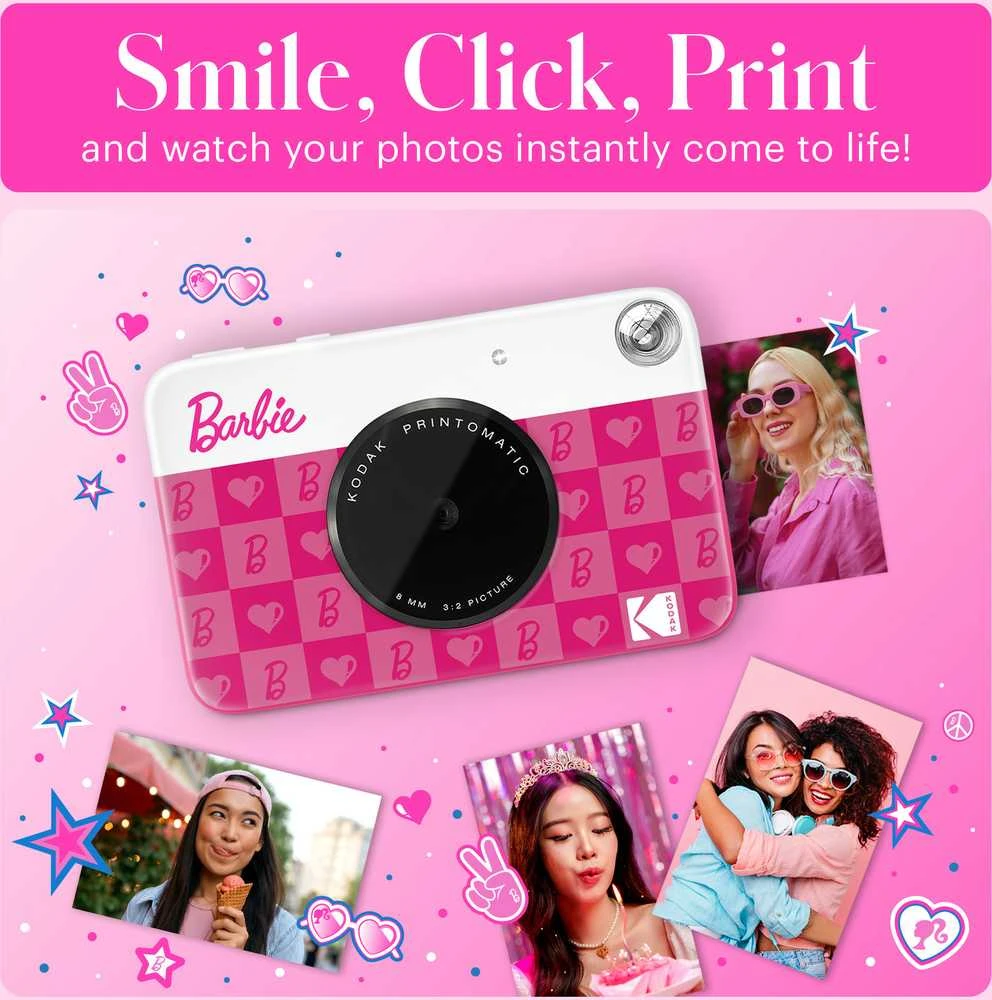 Kodak PRINTOMATIC Barbie Momentinis fotoaparatas, 2x3'', Rožinė