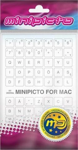 Kolm Lovi Minipicto Minipikto klaviatūros lipdukas EST KB-MAC-EE01-WHT, balta/pilka
