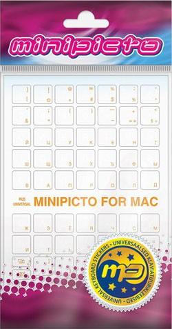 Kolm Lovi Minipicto Minipikto klaviatūros lipdukas RUS KB-MAC-CLRRU-Oranžinis, matinė oranžinė