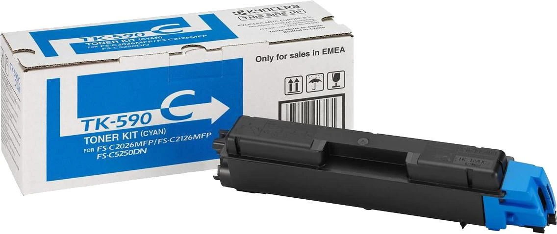 Dažomieji milteliai KYOCERA TK-590C, Mėlyna