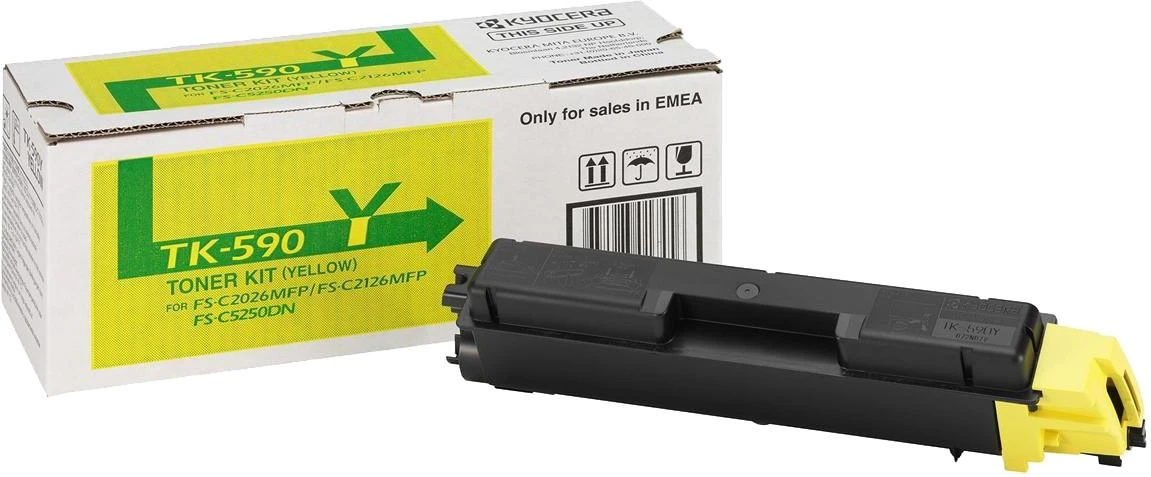 Dažomieji milteliai KYOCERA TK-590Y, Geltona