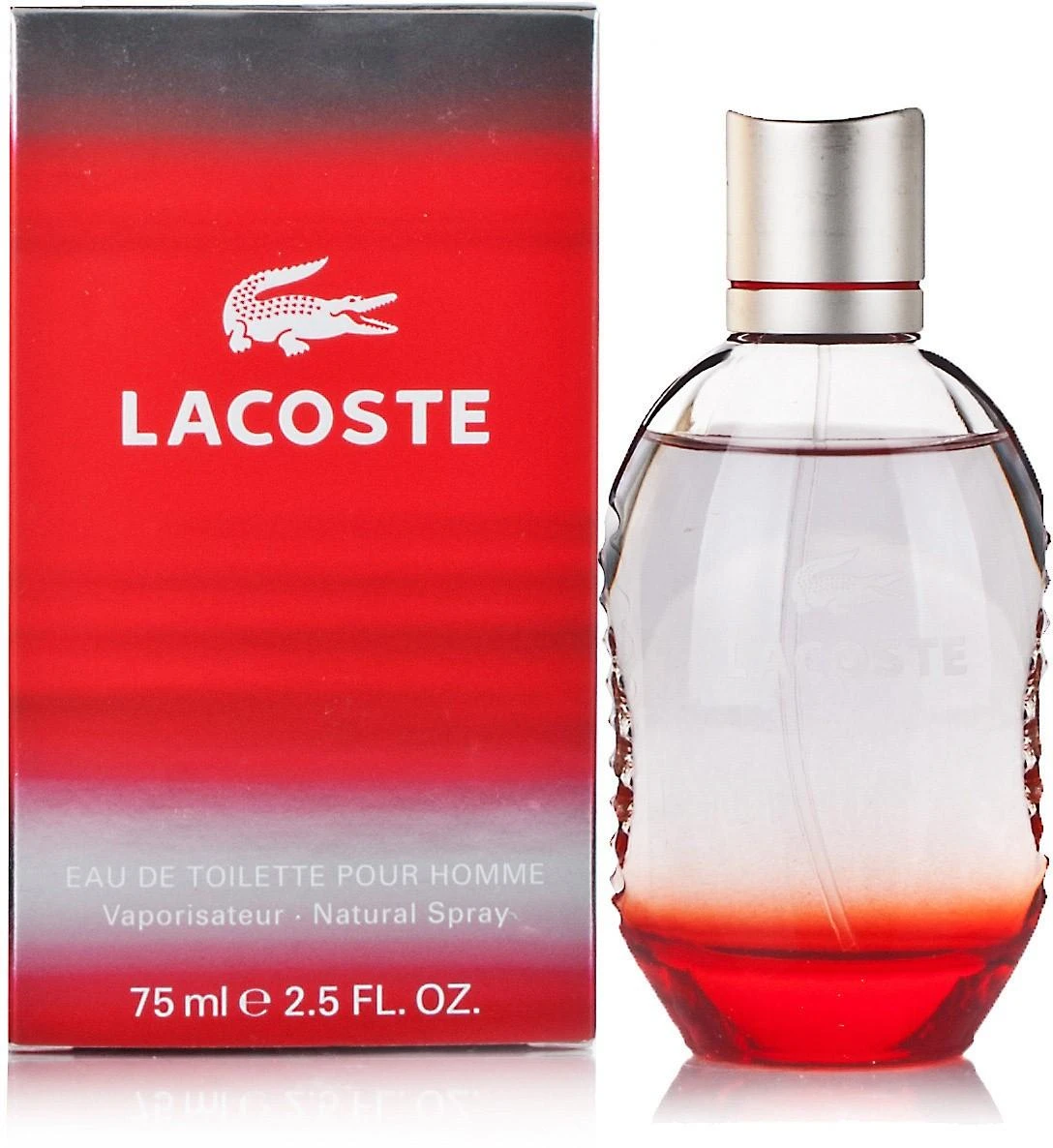 Lacoste Raudona EDT tualetinis vanduo vyrams, 75 ml