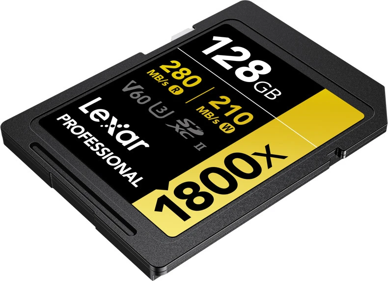 Atminties kortelė LEXAR Pro 1800x R280/W210 128GB SDXC U3 (V60) UHS-II
