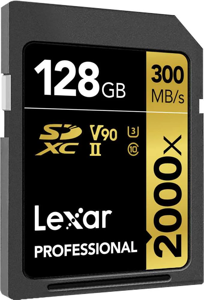 Atminties kortelė LEXAR PRO 2000X SDHC / SDXC UHS-II U3(V90) R300 / W260 (be kortelių tvarkytuvo) 128 GB