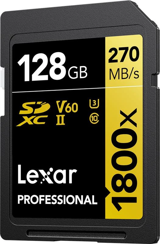 Atminties kortelė LEXAR Pro 1800x R280/W210 128GB SDXC U3 (V60) UHS-II