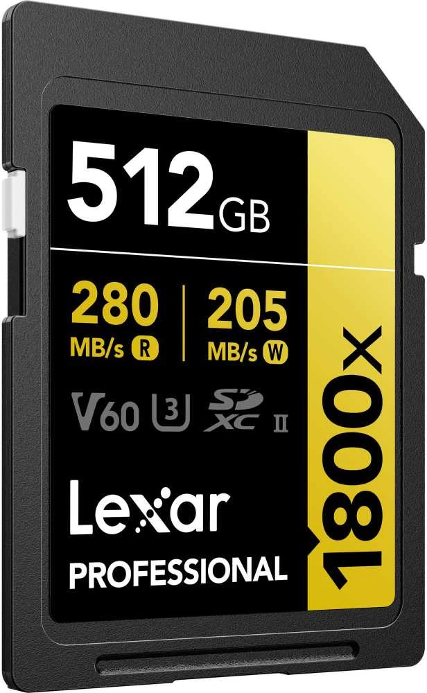 Lexar 512GB SD kortelė su greičio duomenų žyma