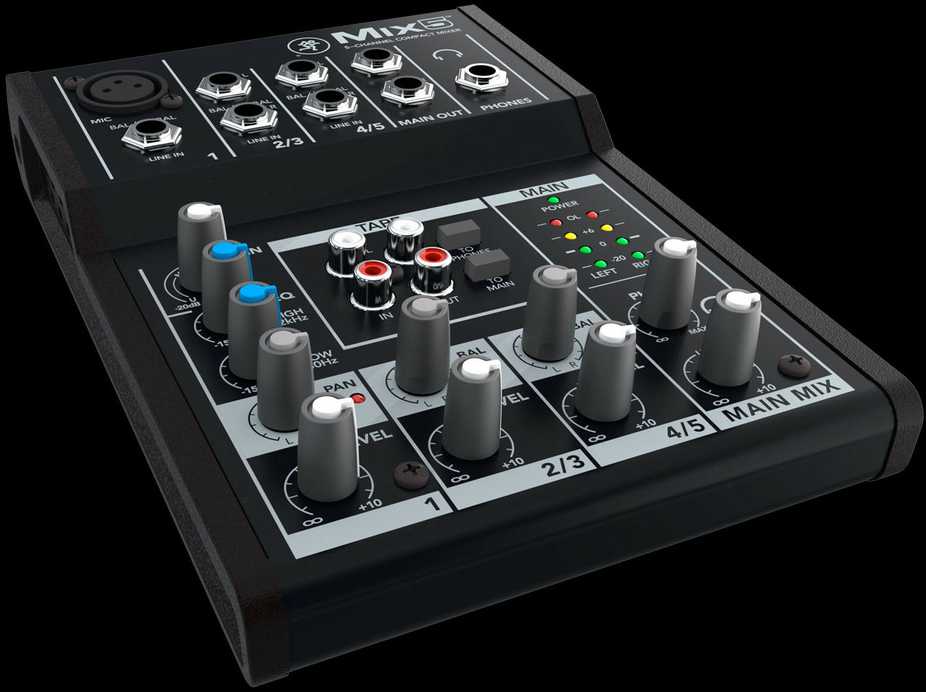 MCK Mackie Mix5 5 kanalai 20 – 30000 Hz Juoda