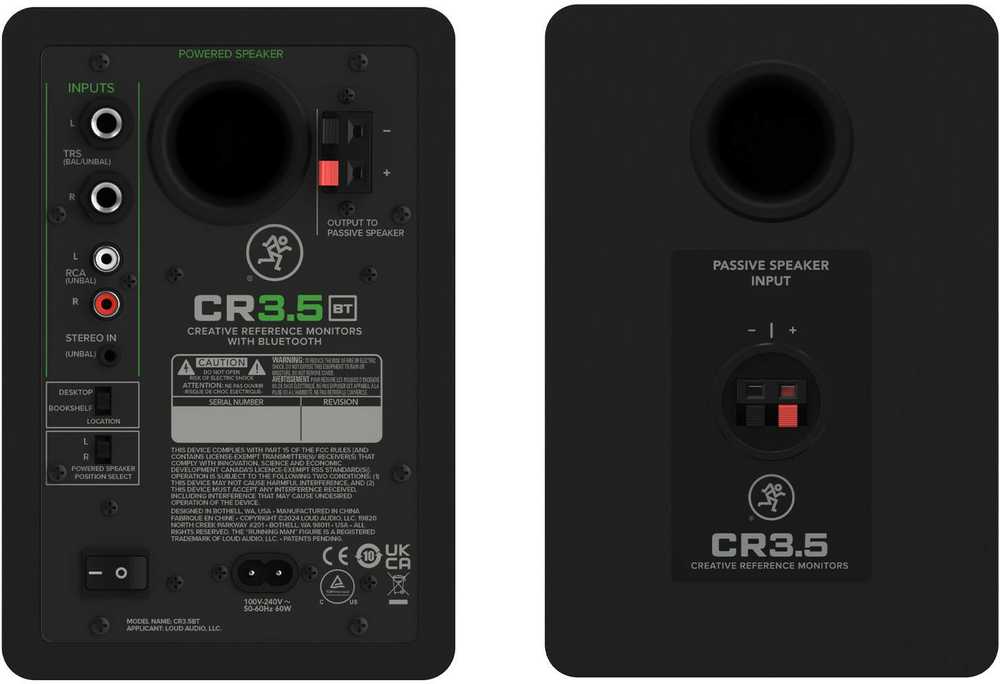 Kompiuterio kolonėlės Mackie CR3.5BT - Active Studio monitoriai su Bluetooth