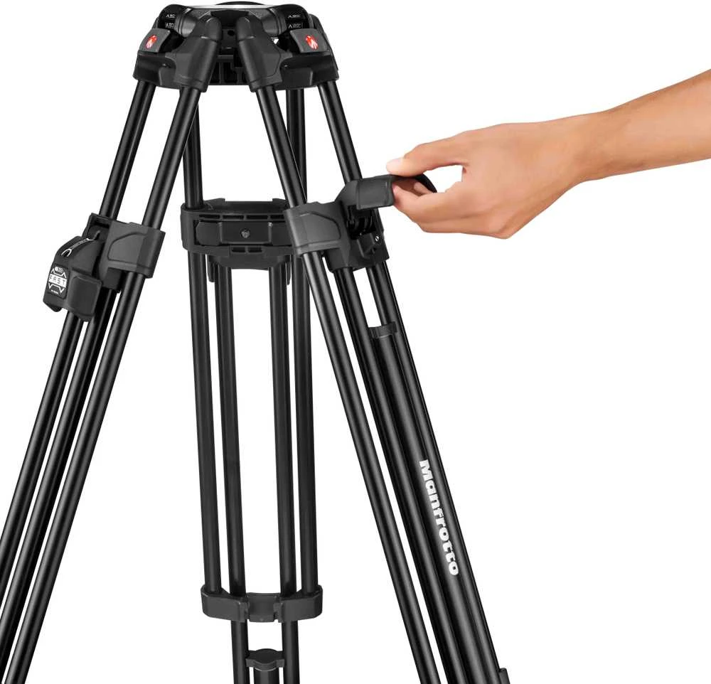 Trikojis stovas - Manfrotto 645 Alu Fast Twin 504X skysčio galva aliuminio