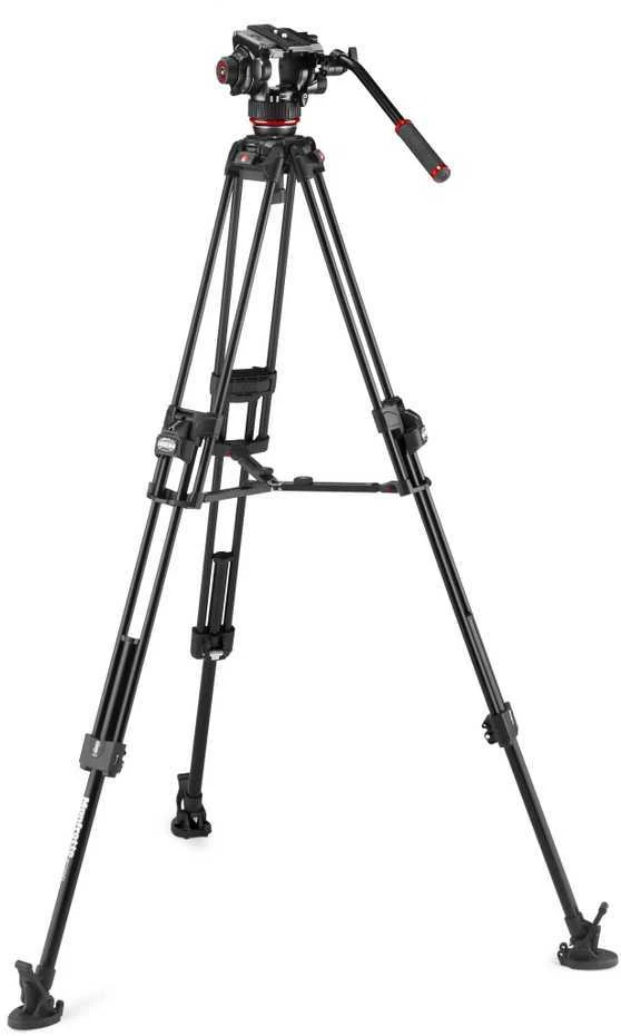 Trikojis stovas - Manfrotto 645 Alu Fast Twin 504X skysčio galva aliuminio