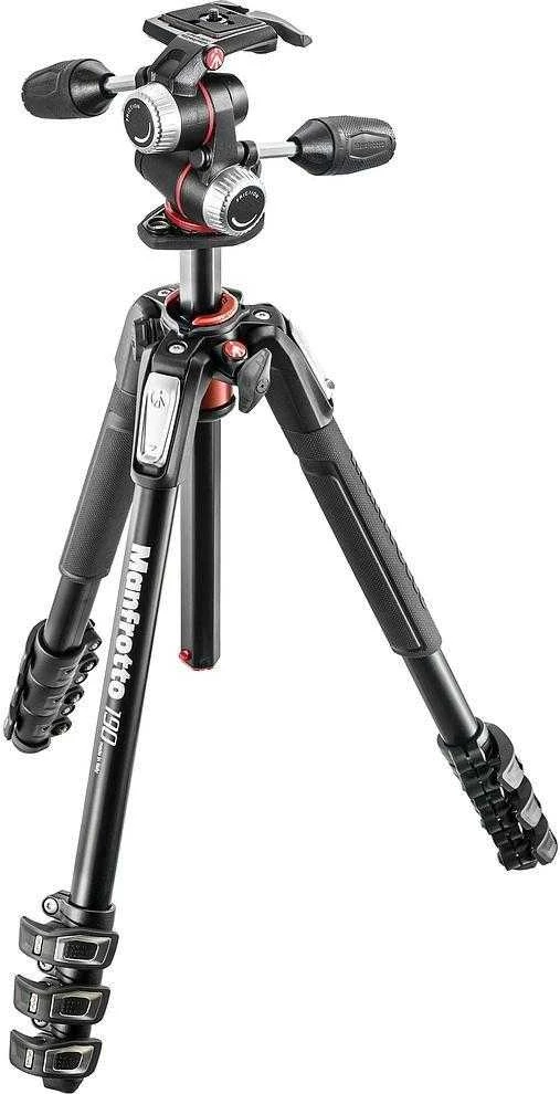 Manfrotto 190XPRO4 su X-Pro 3 krypčių galvute